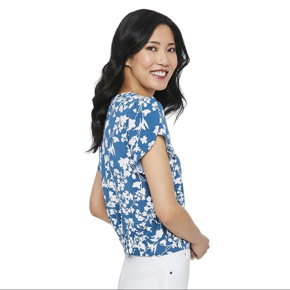 Tulip Sleeve Wrap Top - Picture 2 of 7